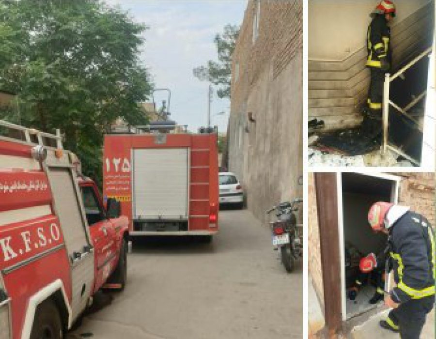 مصدومیت جوان کاشانی بر اثر نشست گاز بنزین و انفجار در یک منزل مسکونی