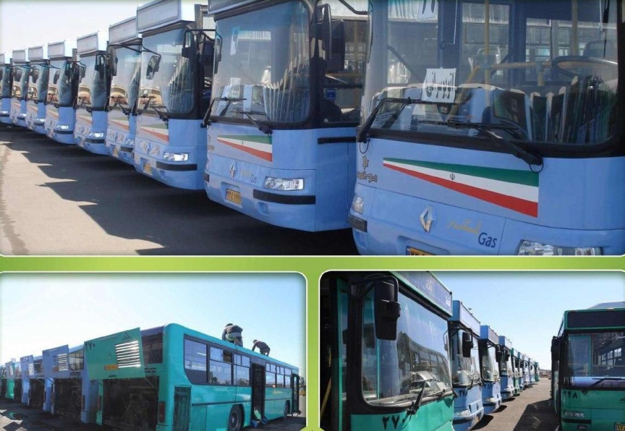 تجهیز۱۰۰درصدی ناوگان اتوبوسرانی کاشان به سامانه سرمایشی