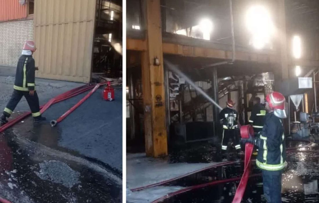 واکنش آتشنشانی به رخداد تلخ کارخانه چدن جعفرآباد/ منشأ حادثه، قطعی برق فاز دوم شهرک صنعتی جعفرآباد است