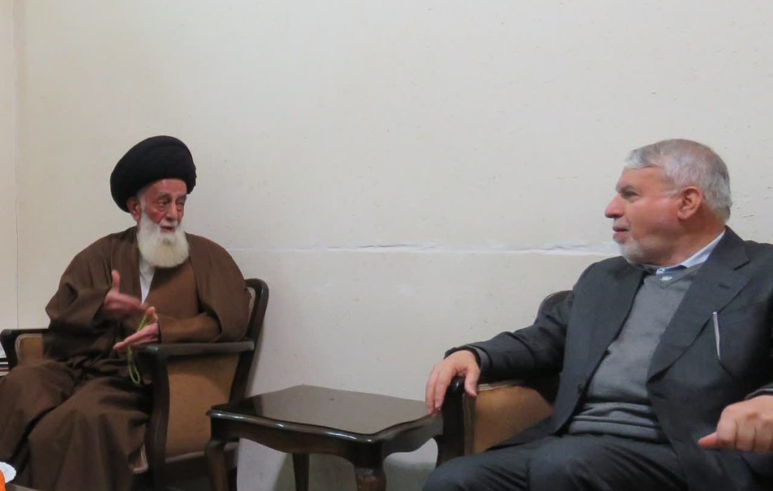 دیدار صمیمانه و گفت وگوی وزیر میراث فرهنگی با آیت الله یثربی در کاشان